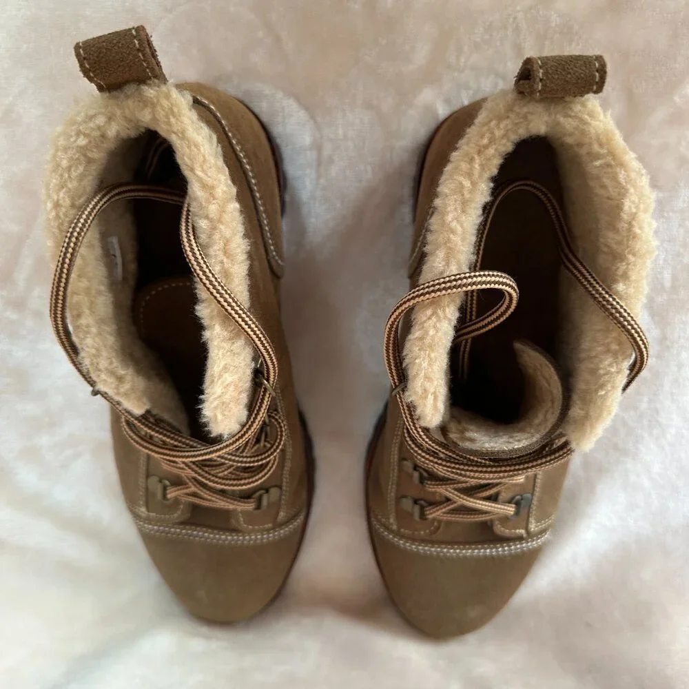 NWOT Penelope Chilvers Alto Shearling Lined Boots in Peat Women's US 8 EU 39 - Picture 9 of 9